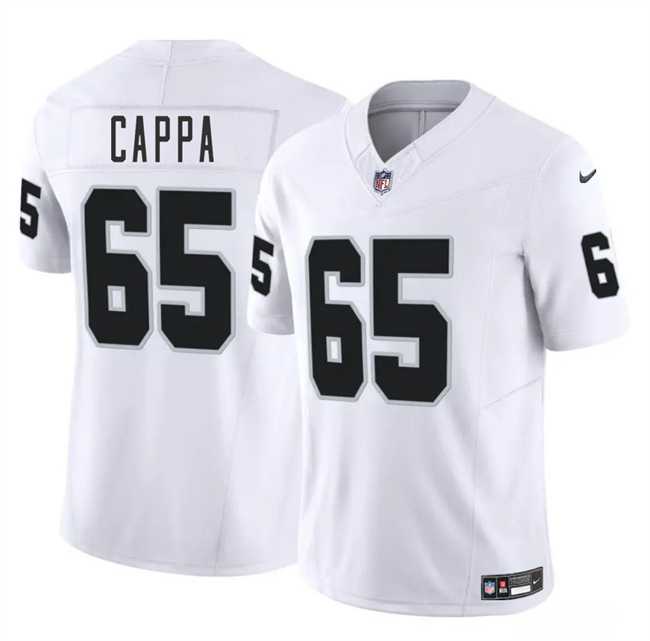 Men & Women & Youth Las Vegas Raiders #65 Alex Cappa White 2025 F.U.S.E. Vapor Stitched Jersey->las vegas raiders->NFL Jersey